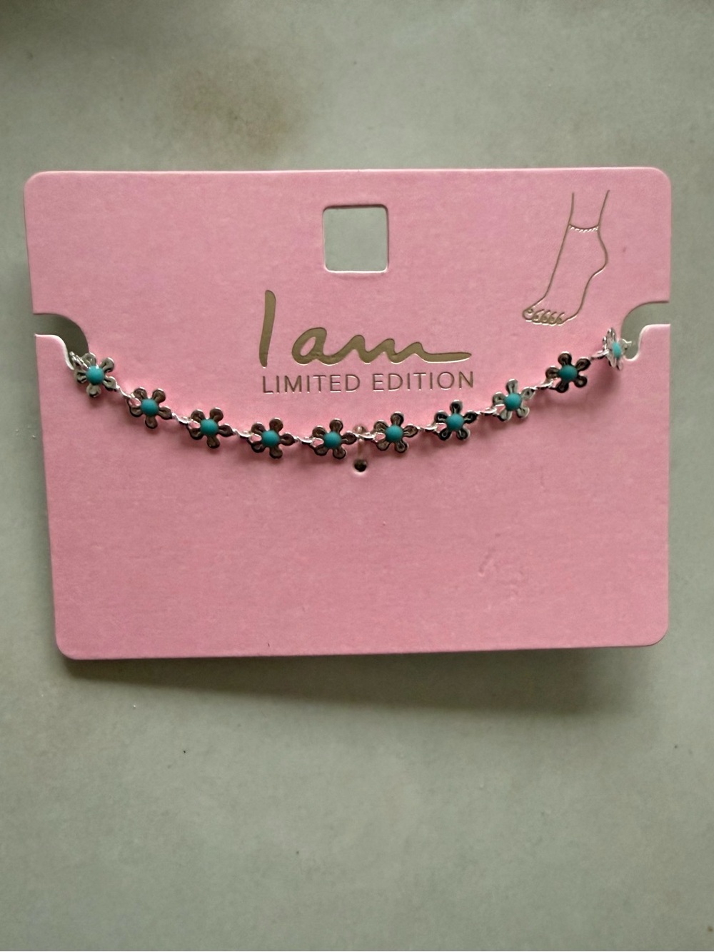 Turquoise Flower Anklet